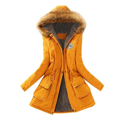 YMADREIG Women's 2023 Trendy Fleece Lined Hooded Winter Coat