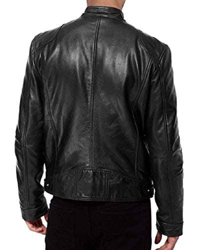 Men's SWORD Genuine Lambskin Leather Biker Jacket