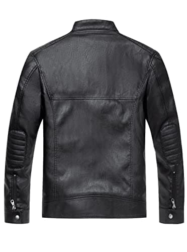 WULFUL Men's Vintage Leather Motorcycle Jacket and Coat