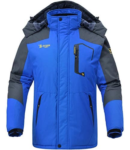 Rdruko Men's Waterproof Insulated Fleece Ski Jacket for Winter Mountaineering
