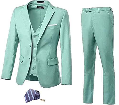 Slim Fit 3-Piece Men's Business Suit for Wedding, Prom, and Business Events