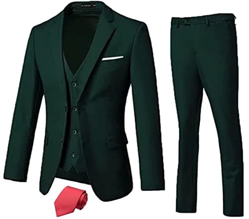 Slim Fit 3-Piece Men's Business Suit for Wedding, Prom, and Business Events
