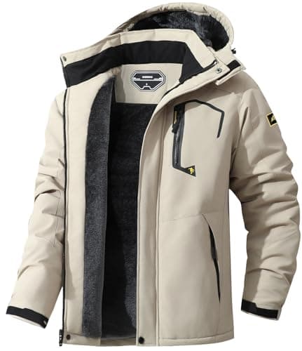 Men's Waterproof Ski Jacket - Warm Snow Coat for Hiking and Snowboarding