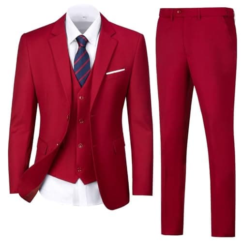 Men's Slim Fit 3-Piece Suit Set for Wedding and Business