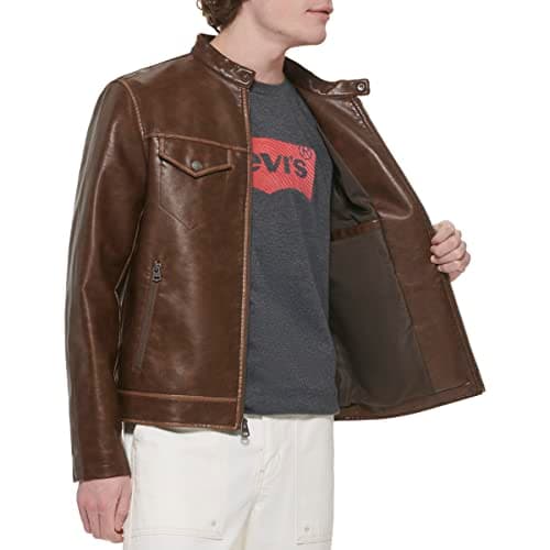 Levi's Men's Faux Leather Racer Jacket
