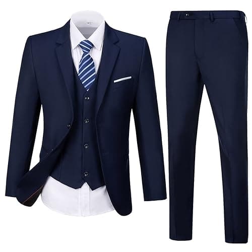 Men's Slim Fit 3-Piece Suit Set for Wedding and Business