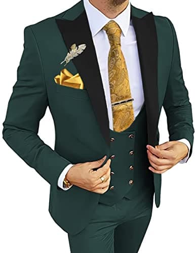 Wangyue 3-Piece Slim Fit Suits for Men