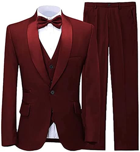 Elegant Men's Slim Fit 3-Piece Suit with Blazer and Pants Set