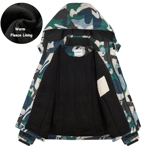 KFRRZC Boys Winter Waterproof Ski Jacket with Hood