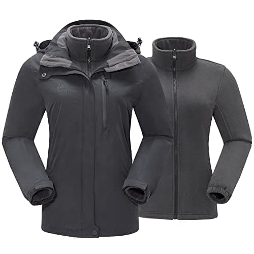 CAMEL CROWN Women's Waterproof 3-in-1 Winter Ski Jacket