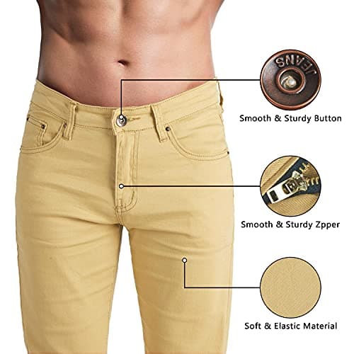 WULFUL Men's Slim Fit Stretch Denim Jeans