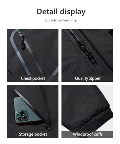 Men's Winter Mountain Coat with Fleece Lining and Hood