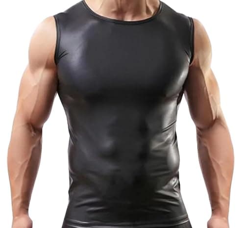 MALE SHINY PATENT LEATHER JACKET SLIM FIT NIGHTCLUB PARTY WEAR