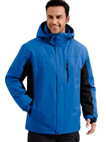 Men's Waterproof Ski Snow Jacket with Hood