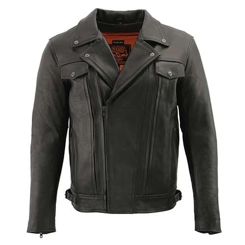 Milwaukee The Legend Classic Black Premium Leather Motorcycle Jacket