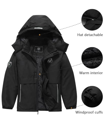 BYLESIN Boys' Waterproof Winter Ski Jacket