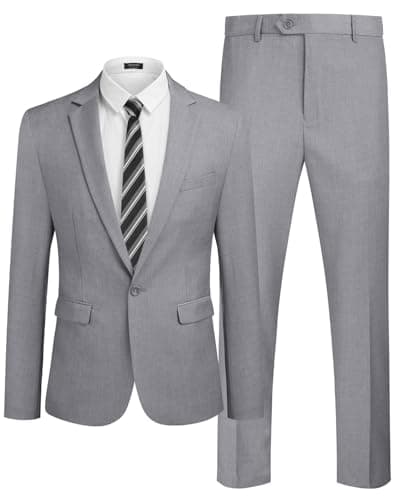 COOFANDY Men's 2-Piece Slim Fit Tuxedo Suit with Blazer Jacket