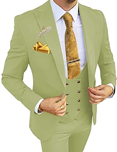 Wangyue 3-Piece Slim Fit Suits for Men