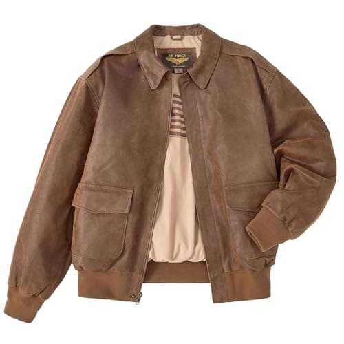Landing Leathers Men's Big & Tall Air Force A-2 Leather Flight Jacket