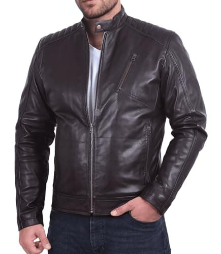 Vipzi Premium Soft Lambskin Motorcycle Jacket - Vintage Cafe Racer Style