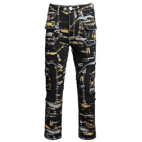 Slim Fit Men's Ripped Stretch Jeans