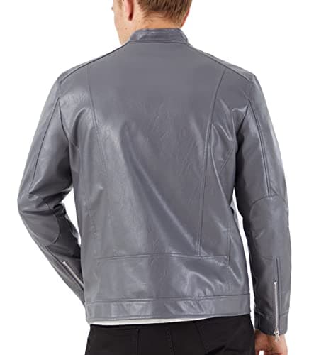 WULFUL Men's Lightweight Stand Collar Faux Leather Motorcycle Outwear for Motorcycle Riders
| WULFUL Men's Stand Collar Leather Jacket Global Recycled Standard Suitable for Urban Outdoors
| WULFUL Men's Stand Collar Faux Leather Jacket Global Recycl