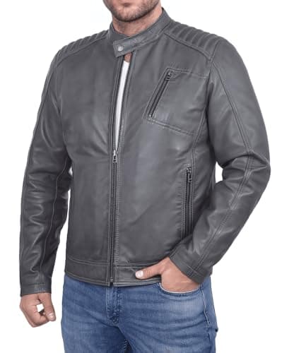Vipzi Premium Soft Lambskin Motorcycle Jacket - Vintage Cafe Racer Style
