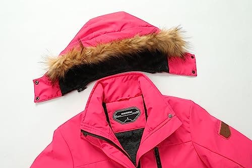 MOERDENG Women's Waterproof Winter Hooded Ski Jacket