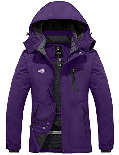 wantdo Women's Waterproof Winter Ski Jacket Mountain Rain Coat