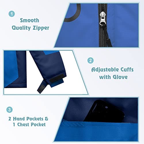 FARVALUE Boys' Waterproof Winter Ski Jacket with Removable Hood