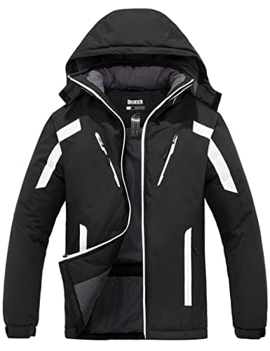 Skieer Men's Waterproof Winter Ski & Snowboarding Jacket Windproof Warm Raincoat