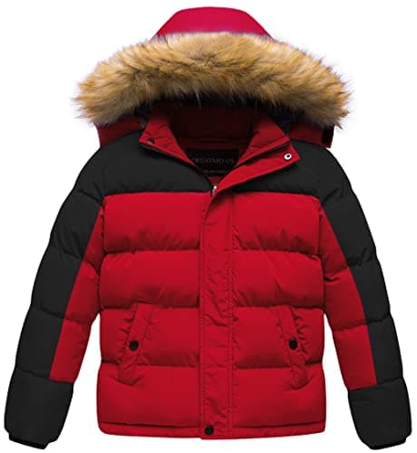 Creatmo US Boys' Water Resistant Winter Windbreaker Jacket