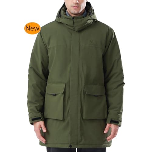 CAMELSPORTS Men's Warm Winter Quilted Puffer Hoodie Jacket