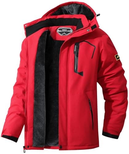Men's Waterproof Ski Jacket - Warm Snow Coat for Hiking and Snowboarding