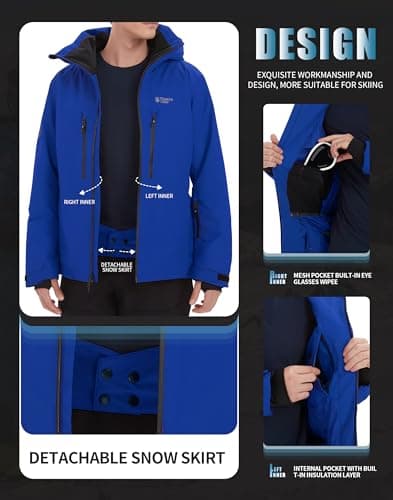 Pioneer Camp Men's Waterproof Insulated Snowboard Jacket Cold Weather WinterSnow Coat
