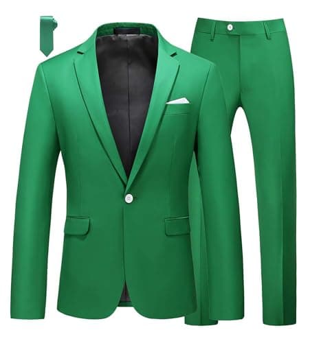 Mogu Men's Slim Fit 2-Piece Tuxedo Suit for Weddings and Formal Events