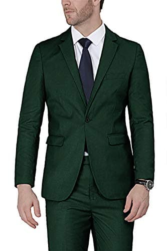 WEEN CHARM Men's Slim Fit 2-Piece Tuxedo Set