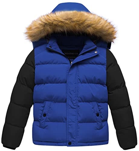 Creatmo US Boys' Water Resistant Winter Windbreaker Jacket