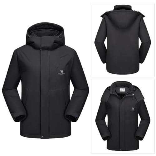 CAMEL CROWN Men's Waterproof Winter Ski Jacket for Snow Outdoor Hiking