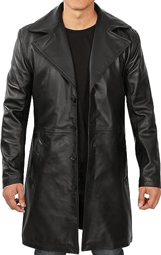 Blingsoul Black/Brown Leather Jacket for Men