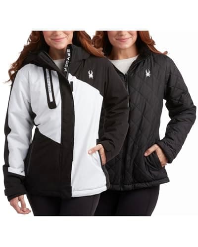 Spyder Women's Reversible Insulated Snow Ski Jacket - 3 Looks in 1 (S-XL)