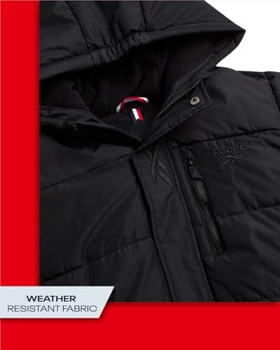 Reebok Boys' Heavyweight Winter Puffer Coat - Weather Resistant Ski Jacket (Ages 8-20)
