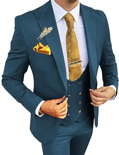Wangyue 3-Piece Slim Fit Suits for Men