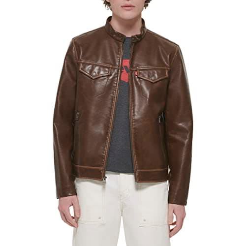 Levi's Men's Faux Leather Racer Jacket