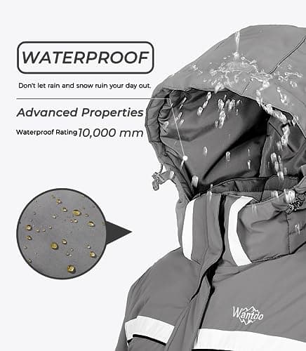 wantdo Women's Warm Waterproof Snowboarding Jacket Windproof Insulated Parka
