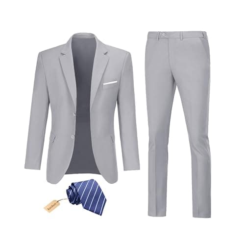 Datysum Men's 2-Piece Prom Tuxedo Suit Set with Tie