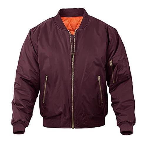 MAGNIVIT Men's Casual Bomber Jacket for Fall and Winter
