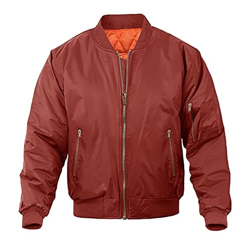 MAGNIVIT Men's Casual Bomber Jacket for Fall and Winter
