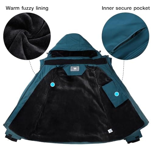 CAMEL CROWN Mens Waterproof Ski Jacket Warm Windproof Snow Rain Outdoor Hiking Mountain