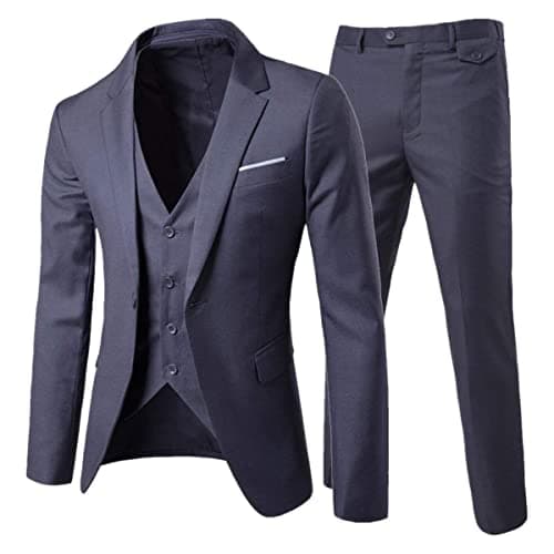 Cloudstyle Men's 3-Piece Slim Fit Formal Suit
